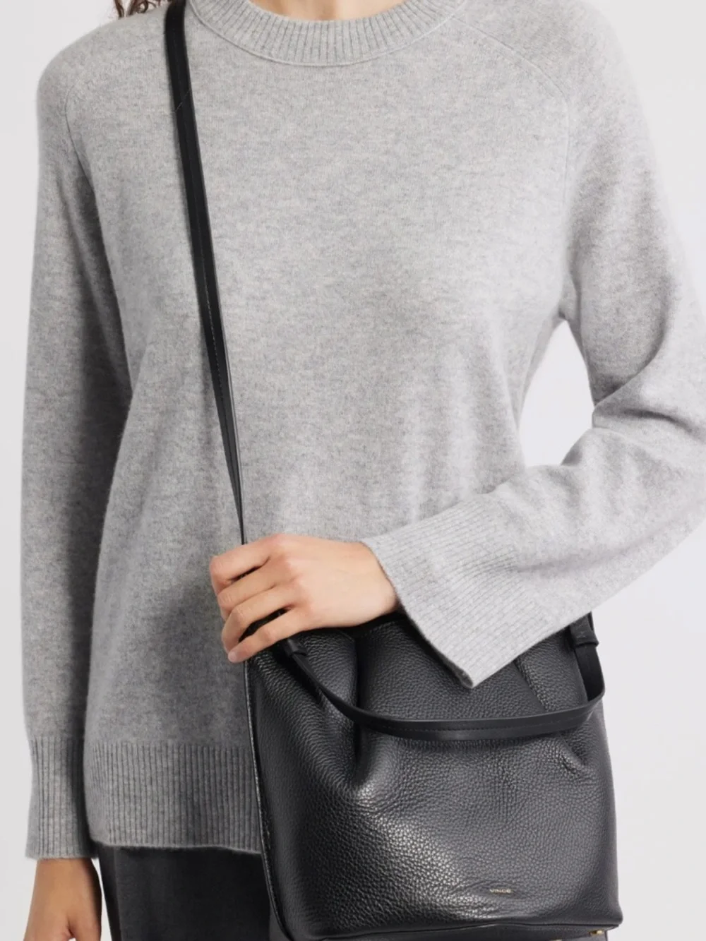 VINCE Ava Leather Crossbody Bag